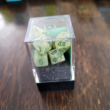 Mini-Polyheadral 7-Die Set - Marble